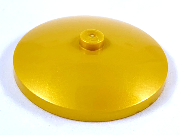 Pearl Gold Dish 4 x 4 Inverted (Radar) with Solid Stud