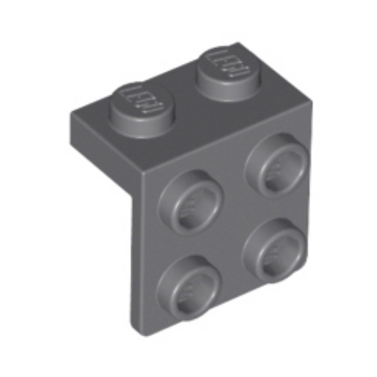 Dark Bluish Gray Bracket 1 x 2 - 2 x 2