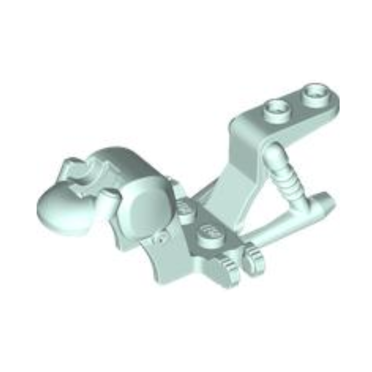 Light Aqua Motorcycle Fairing, Cruiser with Locking 2 Fingers Hinge on Both Sides