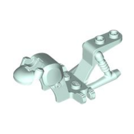 Light Aqua Motorcycle Fairing, Cruiser with Locking 2 Fingers Hinge on Both Sides
