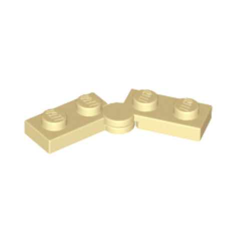 Tan Hinge Plate 1 x 4 Swivel (2429 / 2430)