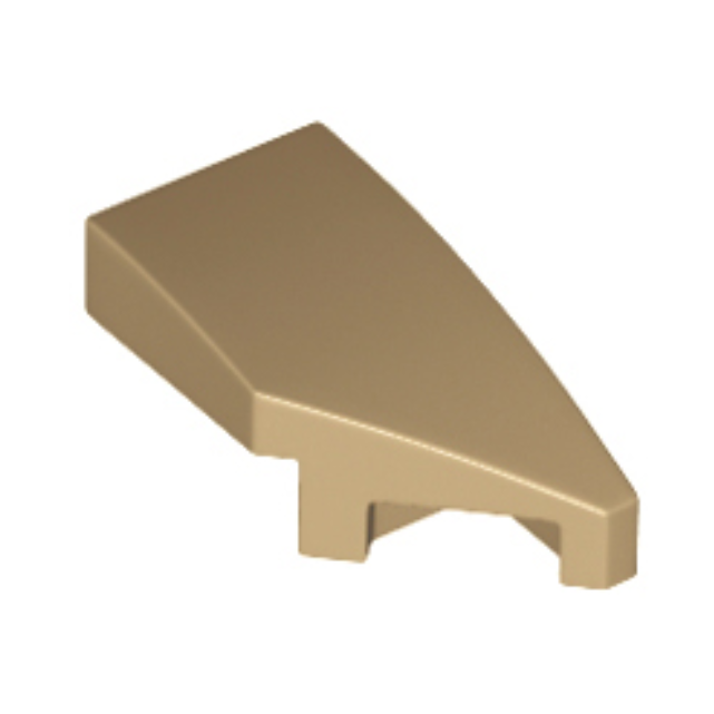 Dark Tan Wedge 2 x 1 x 2/3 Right