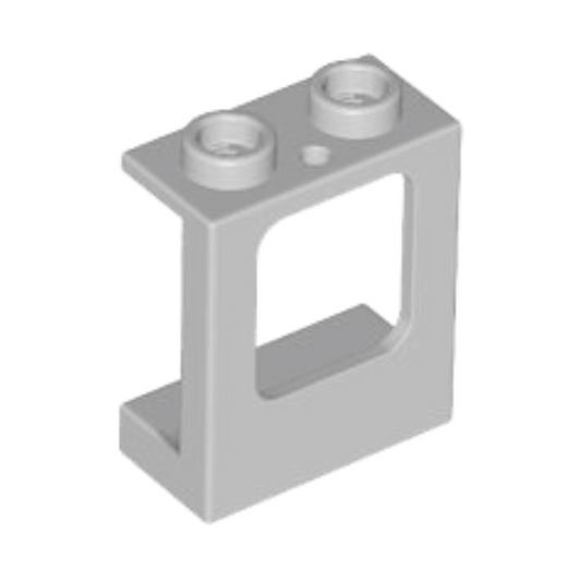 Light Bluish Gray Window 1 x 2 x 2 Plane, Single Hole Top and Bottom for Glass