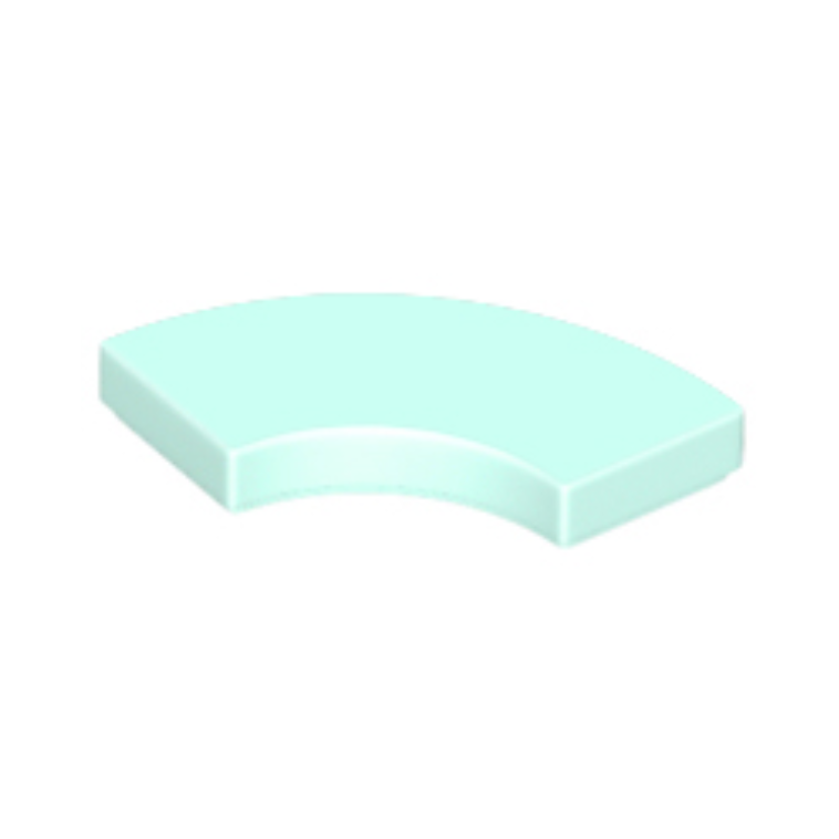 Light Aqua Tile, Round Corner 2 x 2 Macaroni