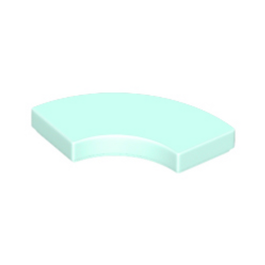 Light Aqua Tile, Round Corner 2 x 2 Macaroni