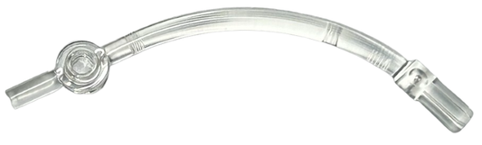 Trans-Clear Bar Curved with Axle 1L and 1 x 1 Round Plate End