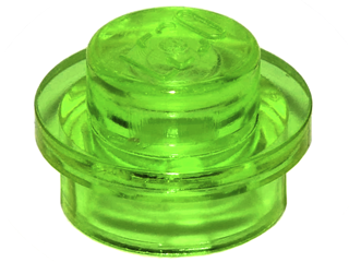 Trans-Bright Green Plate, Round 1 x 1