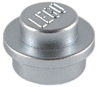 Metallic Silver Plate, Round 1 x 1