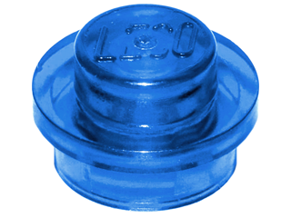 Trans-Dark Blue Plate, Round 1 x 1