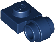 Dark Blue Plate, Modified 1 x 1 with Light Attachment - Thick Ring