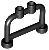 Black Bar 1 x 4 x 2 with Open Studs