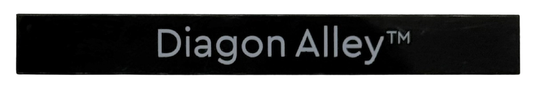 Black Tile 1 x 8 with White 'Diagon Alley' Pattern