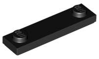 Black Plate, Modified 1 x 4 with 2 Studs with Groove