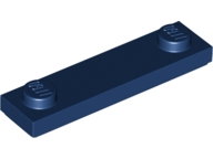Dark Blue Plate, Modified 1 x 4 with 2 Studs with Groove