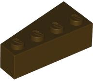 Dark Brown Wedge 4 x 2 Right