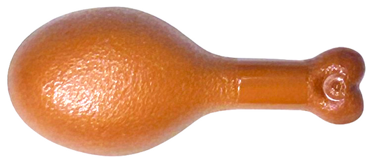 Dark Orange Turkey Drumstick, 22mm with Oval Opening on Back