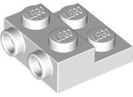 White Plate, Modified 2 x 2 x 2/3 with 2 Studs on Side - Hollow Bottom Tube