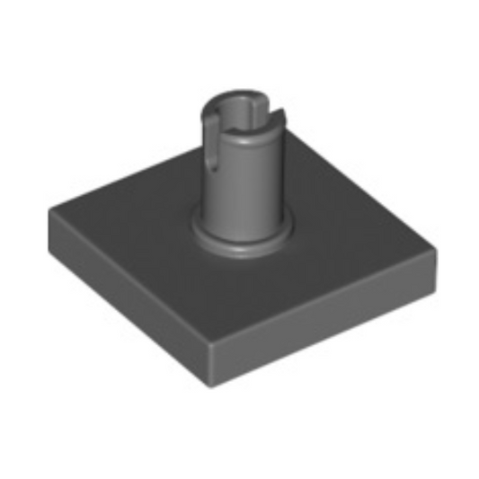 Dark Bluish Gray Tile, Modified 2 x 2 with Pin