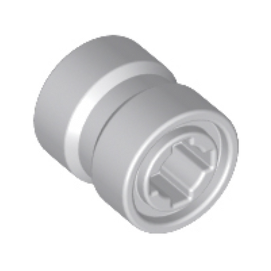 Light Bluish Gray Wheel 8mm D. x 9mm for Slicks, Hole Notched for Wheels Holder Pin, Reinforced Back
