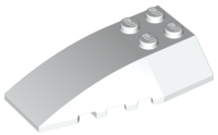 White Wedge 6 x 4 Triple Curved