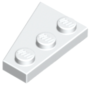 White Wedge, Plate 3 x 2 Right