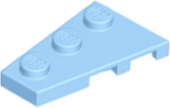 Bright Light Blue Wedge, Plate 3 x 2 Left