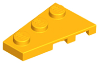 Bright Light Orange Wedge, Plate 3 x 2 Left