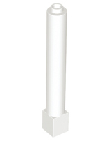 White Support 1 x 1 x 6 Solid Pillar