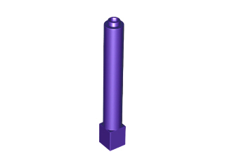 Dark Purple Support 1 x 1 x 6 Solid Pillar