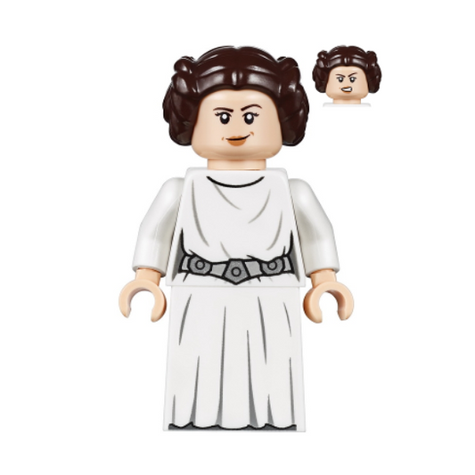 sw1036 Princess Leia - White Dress, Detailed Belt with 3 Emblems, Skirt