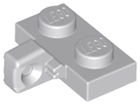 Light Bluish Gray Hinge Plate 1 x 2 Locking with 1 Finger on Side without Bottom Groove