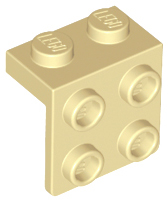 Tan Bracket 1 x 2 - 2 x 2