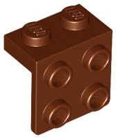 Reddish Brown Bracket 1 x 2 - 2 x 2