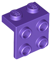 Dark Purple Bracket 1 x 2 - 2 x 2