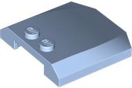 Bright Light Blue Wedge 4 x 4 x 2/3 Triple Curved