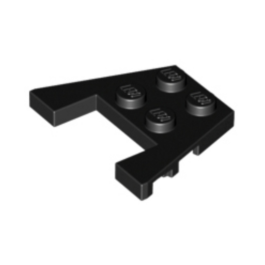 Black Wedge, Plate 3 x 4 with Stud Notches