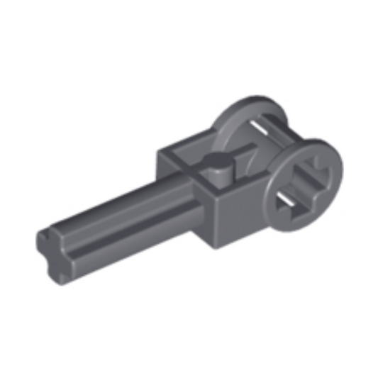 Dark Bluish Gray Technic, Axle 2L with Reverser Handle Axle Connector