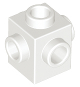 White Brick, Modified 1 x 1 with Studs on 4 Sides
