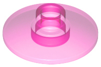 Trans-Dark Pink Dish 2 x 2 Inverted (Radar)