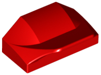 Red Slope, Curved 1 x 2 x 2/3 Wing End