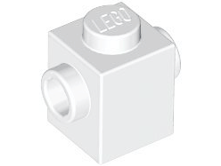 White Brick, Modified 1 x 1 with Studs on 2 Sides, Opposite