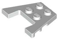 White Wedge, Plate 3 x 4 with Stud Notches