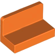 Orange Panel 1 x 2 x 1 with Rounded Corners