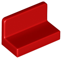 Red Panel 1 x 2 x 1 with Rounded Corners