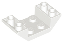 White Slope, Inverted 45 4 x 2 Double with 2 x 2 Cutout