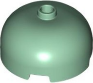 Sand Green Brick, Round 3 x 3 x 1 1/3 Dome Top - Open Stud