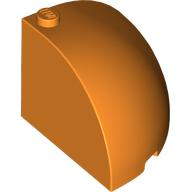 Orange Brick, Round Corner 4 x 4 x 2 2/3 Dome Top