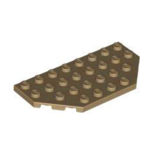 Dark Tan Wedge, Plate 4 x 8 Cut Corners