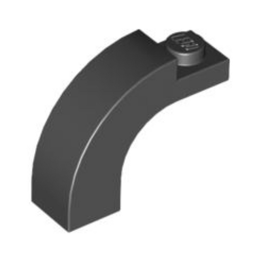 Black Arch 1 x 3 x 2 Curved Top