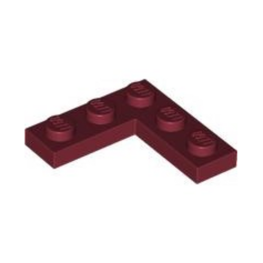 Dark Red Plate 3 x 3 Corner